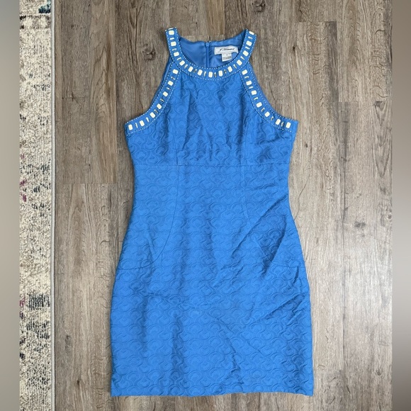 J. Howard • Halter Embellished Neck Sheath Dress - Picture 2 of 11
